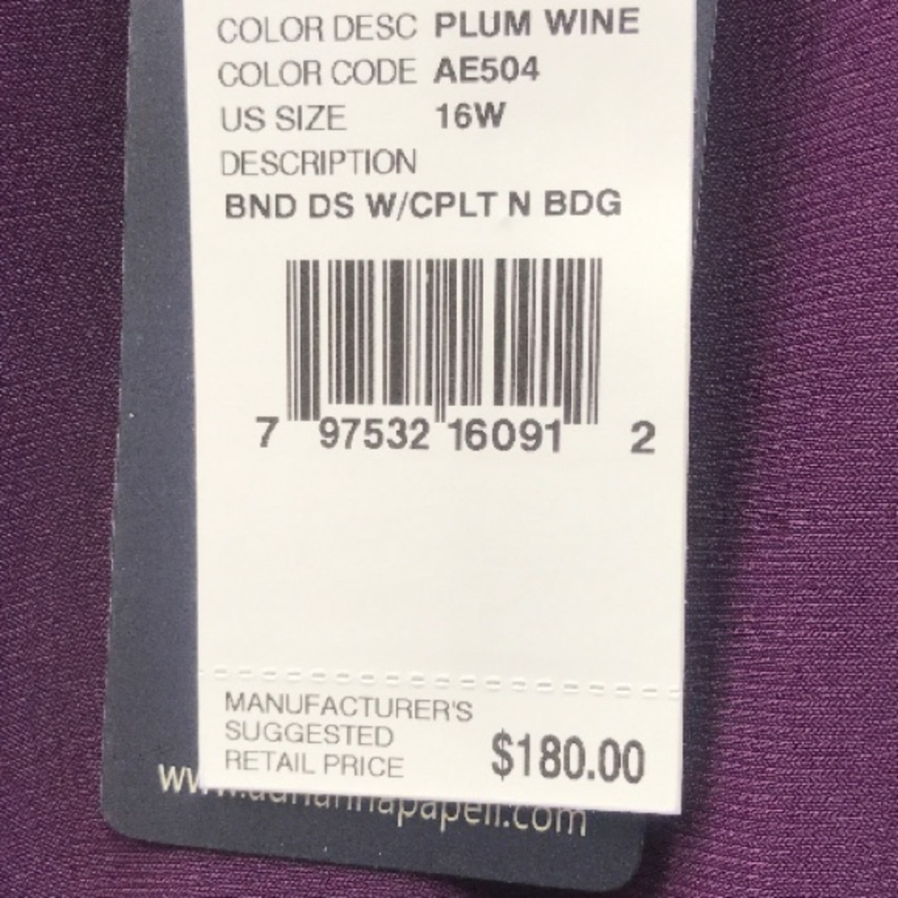 Adrianna Papell EMBELLISHED TRIM CAPE DRESS - Picture 3 of 3